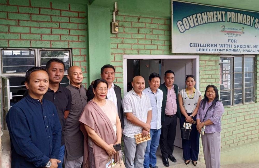 Officials and others during the School Management Committee Day of Government Primary School for Children With Special Needs, Lerie, Kohima on May 22. (Morung Photo)